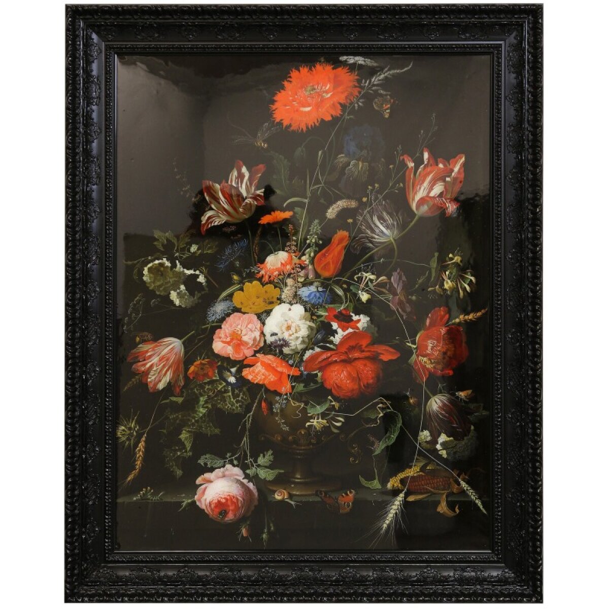 ea7fd404e13724e7ea24886ce7d36786 Danish Floral Ii High Gloss Framed Canvas - Image 1
