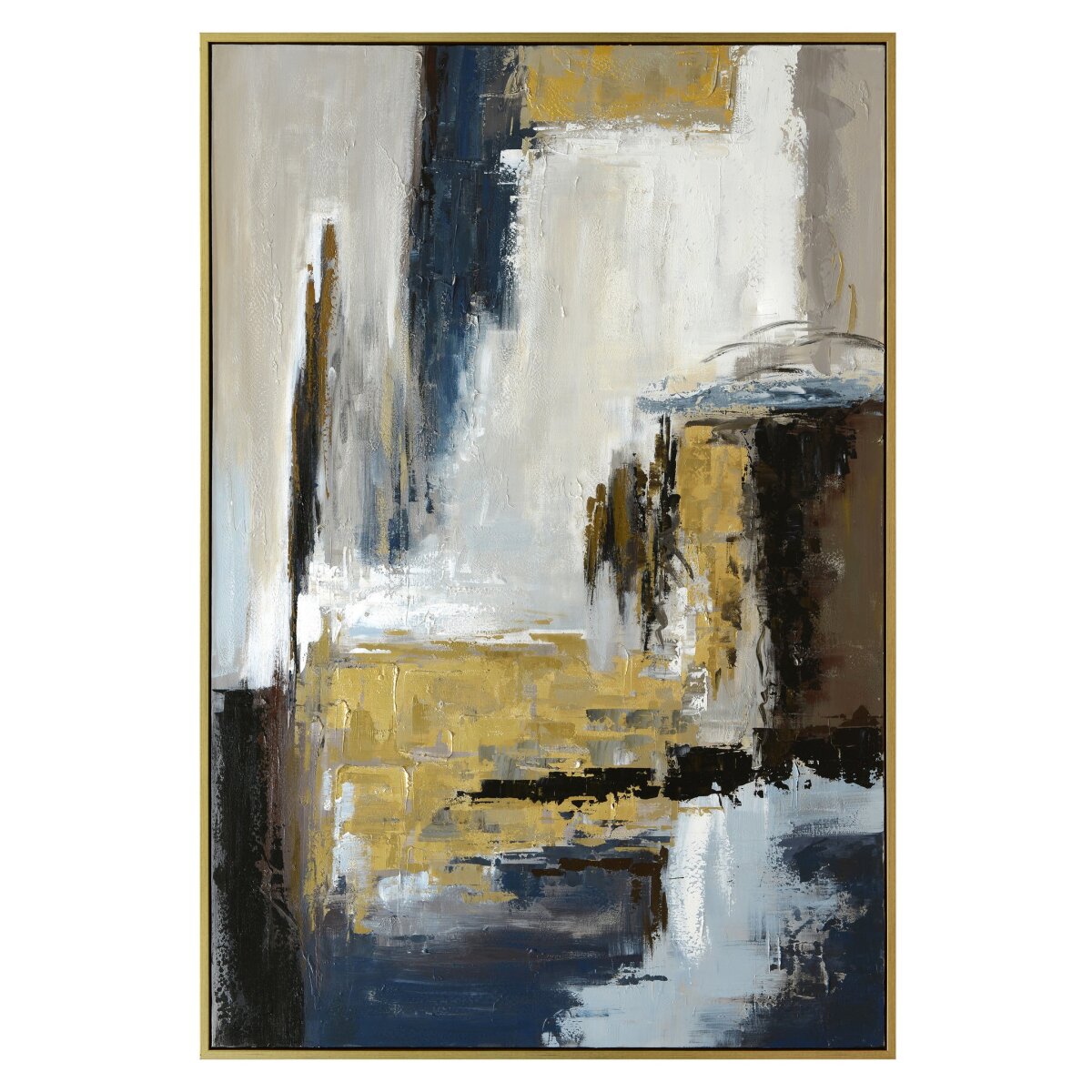 ea9ac7e9eacee9b44aef9b8f1c252d79 Dallon Framed Canvas Art | Hand Painted Abstract | 1.5 Inch Frame - Image 1