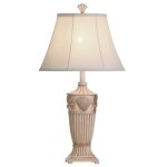 Seaside Table Lamp In Cream With Matching Final And Round Softback Shade - Image 3