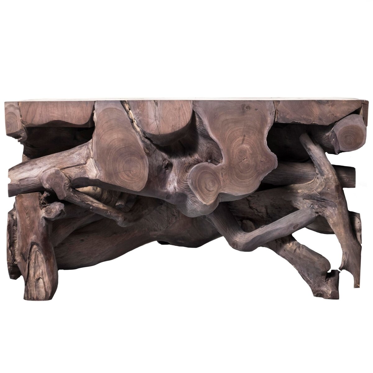 eafcfaa145a6522c76880a9d73d80a6a Jakarta Small Coffee Table- Gray | Chamcha Gray Finished Wood - Image 1