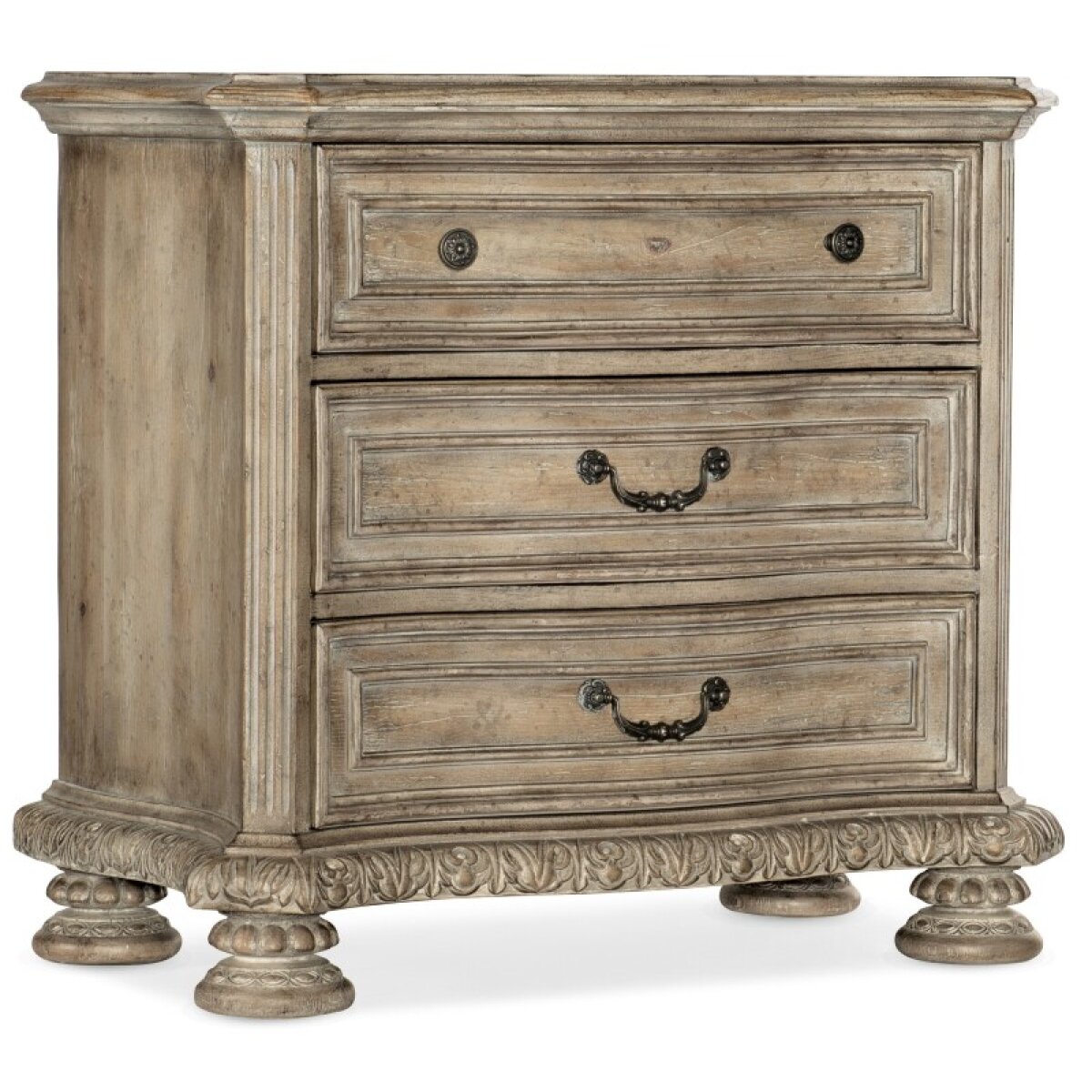 eb0b129da924569b3f04140b9a389e49 Bedroom Castella Three Drawer Nightstand - Image 1