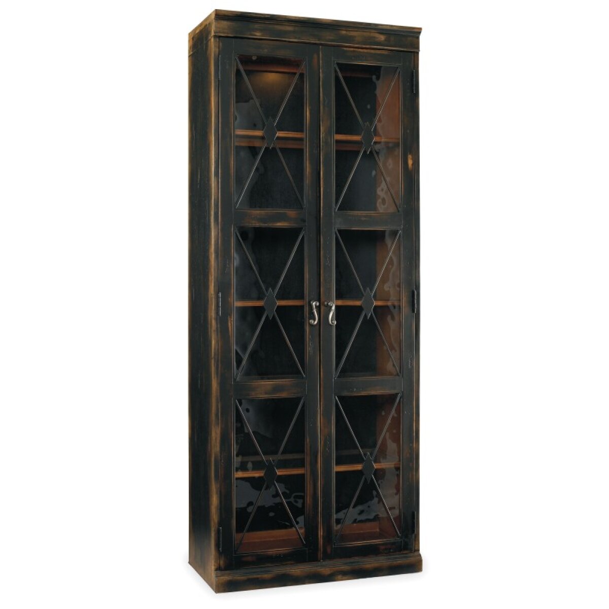 eb16fd125bb409cb0c739829dd9f95d4 Living Room Sanctuary Two-Door Thin Display Cabinet - Ebony - Image 1