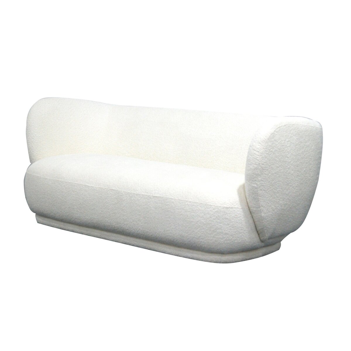 eb3f9513ebab1b0d945219773c8e4c85 Faraday Sofa | Ivory Boucle Fabric On Hardwood Frame - Image 1