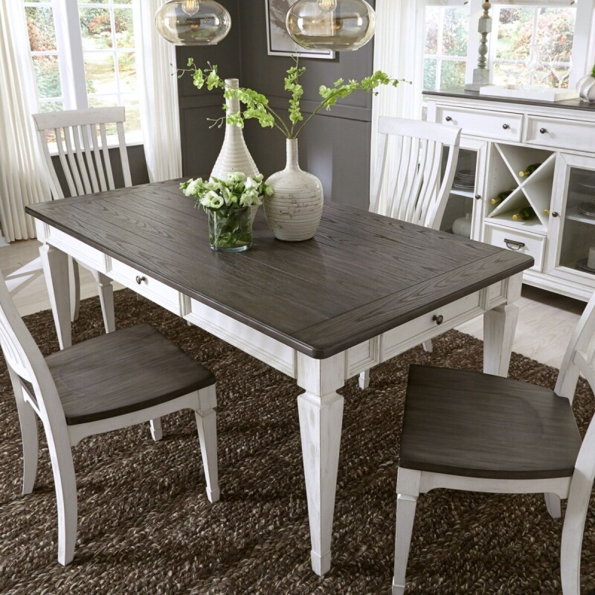 eb874c8318eb77ece94520fd0f9183b6 Allyson Park 5 Piece Rectangular Table Set - Image 1