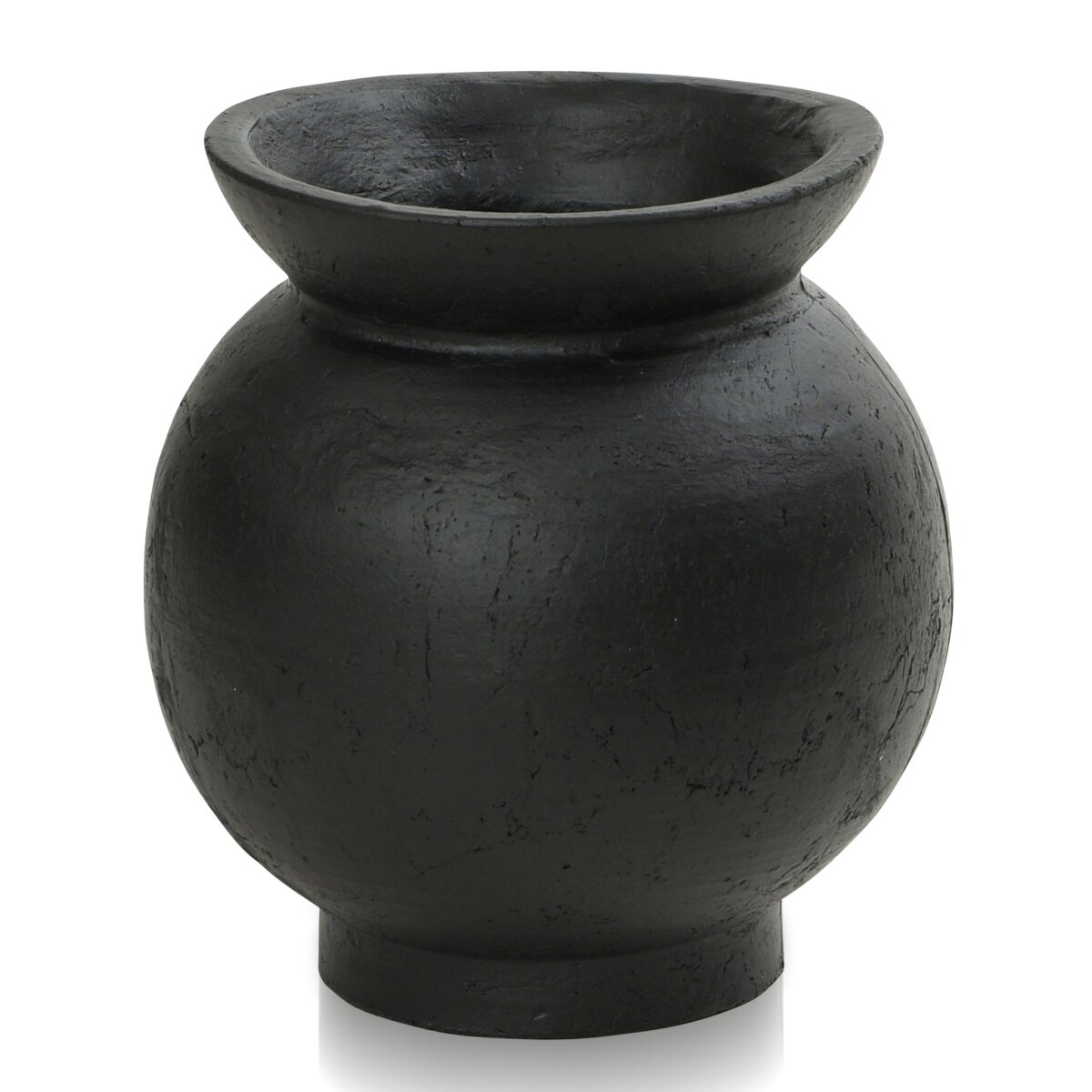 eb9e6ec25a242c245e98b804d23bafb3 Emory Vase- Large | Matte Black Concrete Finish On Ceramic - Image 1