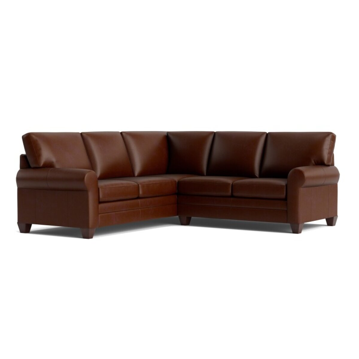 ec49932c31cefdb1f5572c6c2dab693e Carolina Leather L-Shaped Roll Arm Sectional - Image 1
