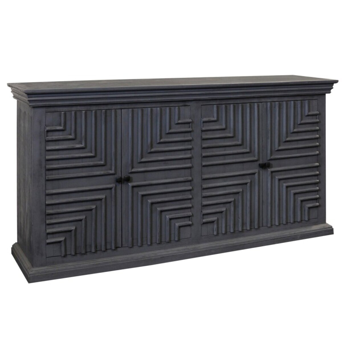 ec55e8130e92f7b77d35736fddc424ec Maze Pattern Three Door Sideboard - Image 1