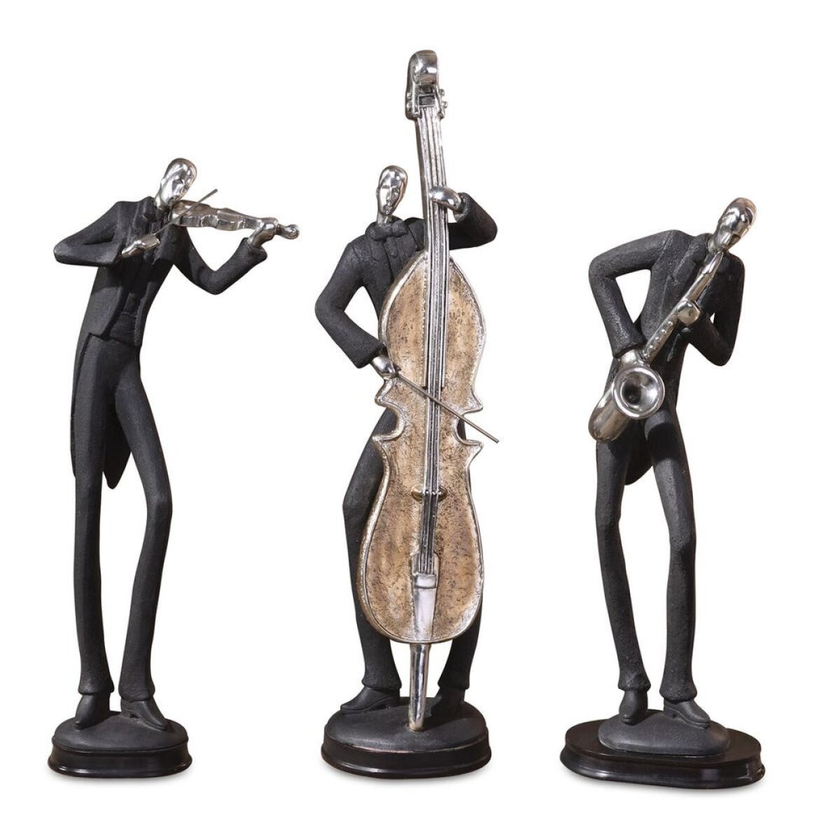 ecc3874edacf4cf8514579a316e7d3f7 Musicians Figurines, S/3 - Image 1
