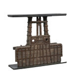 45" Reclaimed Wood Cart Console Table