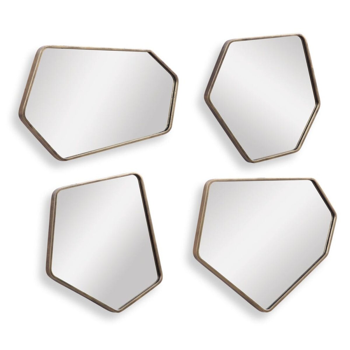 ed047d6a71df48cd71e5c5bef0098978 Linneah Mirrors, Gold, S/4 - Image 1