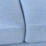 Dann Foley Lifestyle Baby Blue Upholstered Sofa On Casters - Image 4