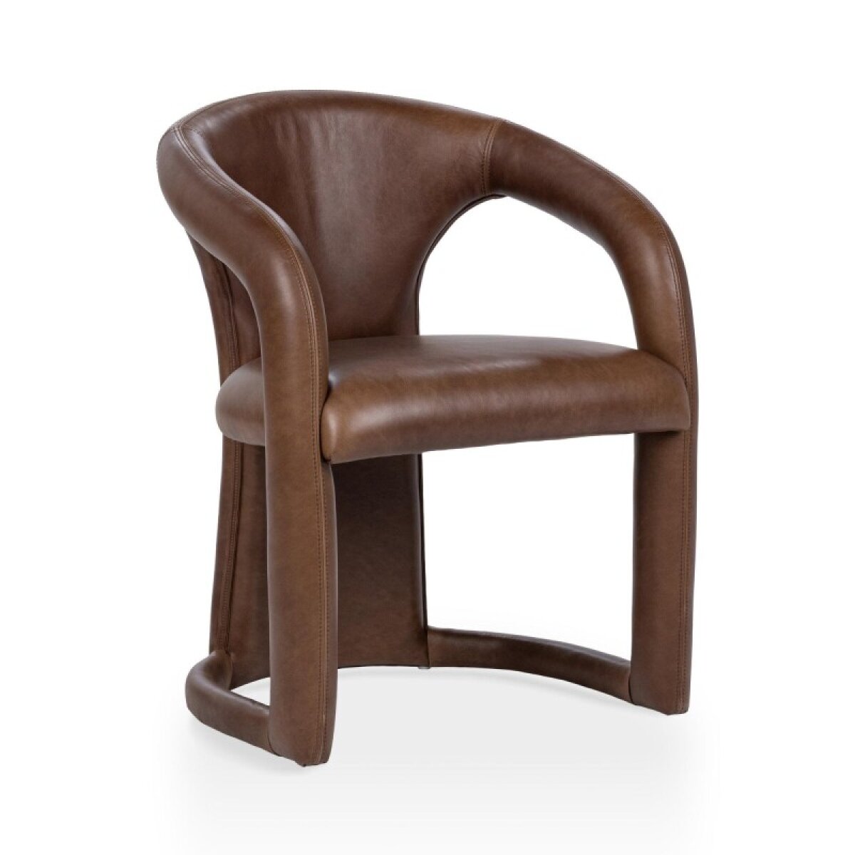 eee36ff4c1c29257d72d3bce3d6a0b0e Archie Leather Dining Chair - Bison Brown - Image 1