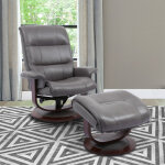 Knight - Ice Manual Reclining Swivel Chair & Ottoman
