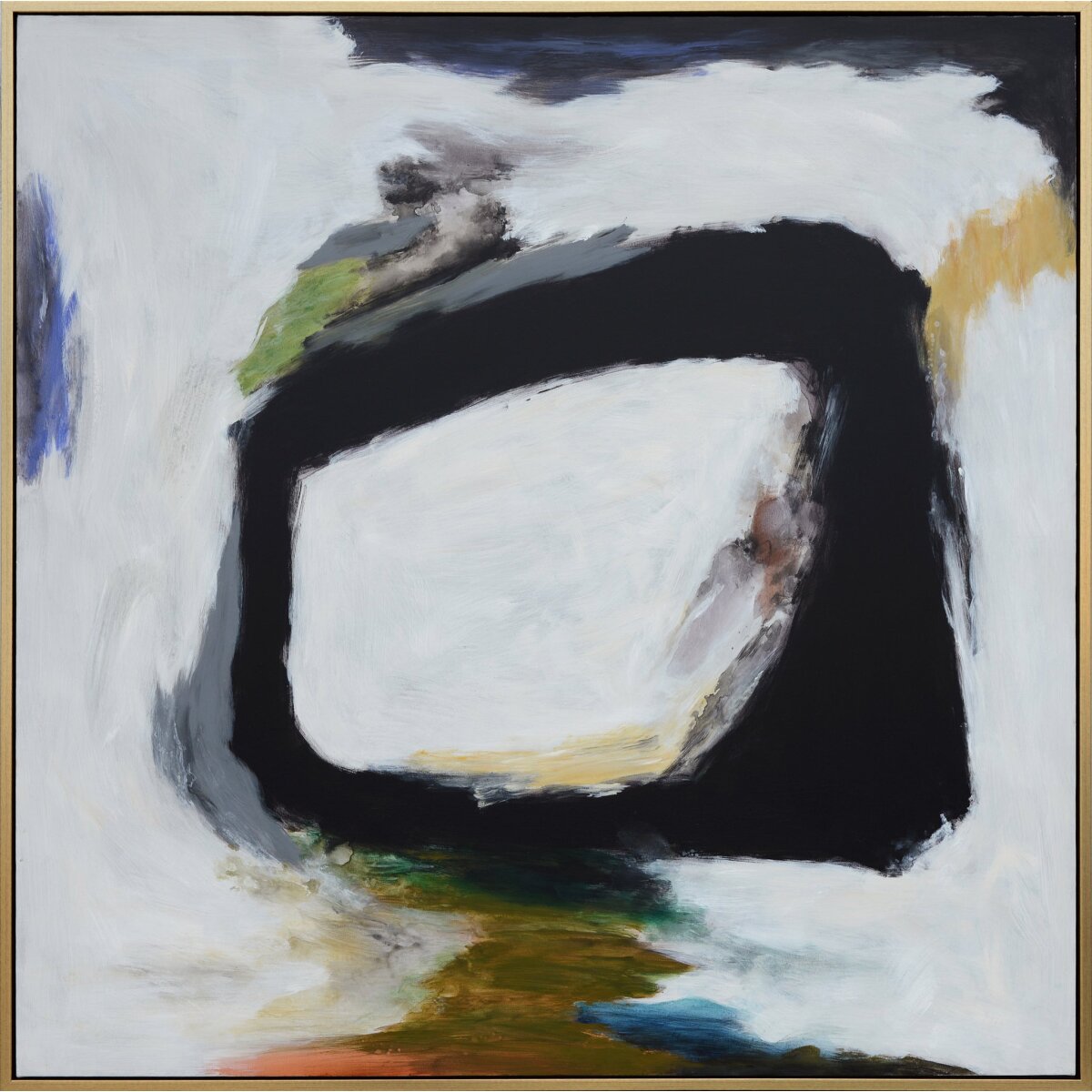 ef6ffc26775038e984c3f5dbd913cf5f Nest Framed Art- Small | Hand Painted Abstract | 1.5 Inch Frame - Image 1