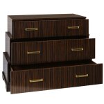 Ebony Macassar Willshire Chest Made From Solid Mohogany & Veneer - Image 3