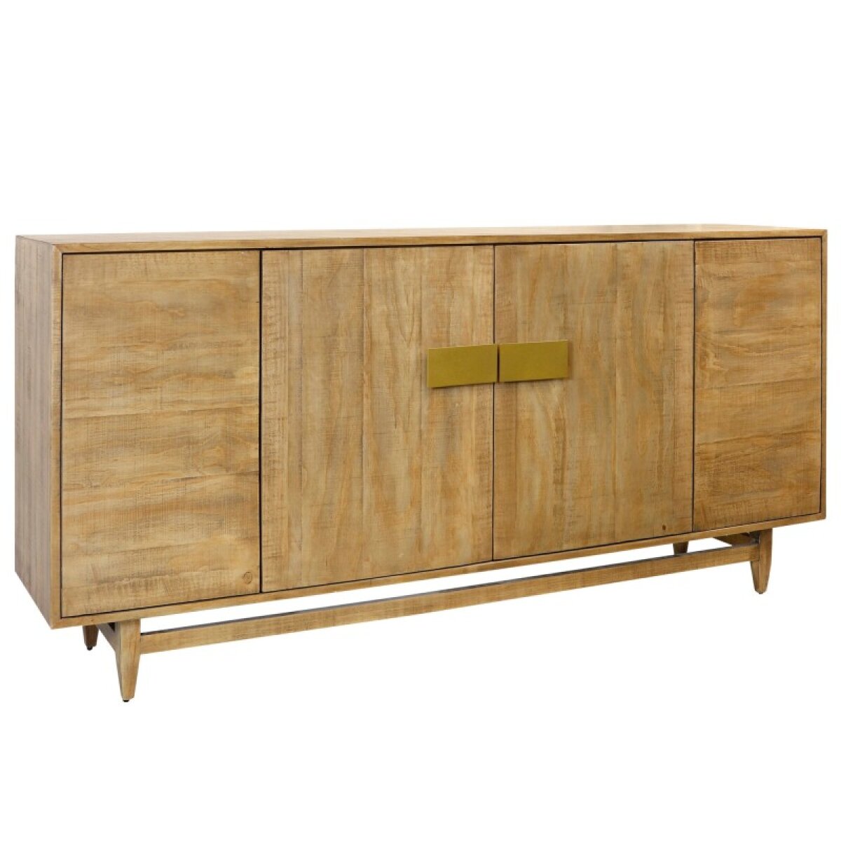 f07404ae5d3cdc1aa01e975d73209a4e Mid Modern Natural Texturized Console 4 Doors - Image 1