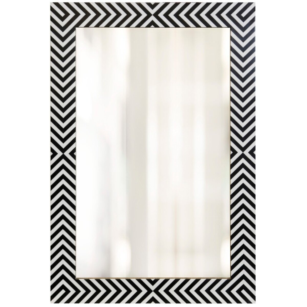 f0c3f14bf5a5cb2a82a2c33e37600b54 Blackwhite Framed Mirror - Image 1