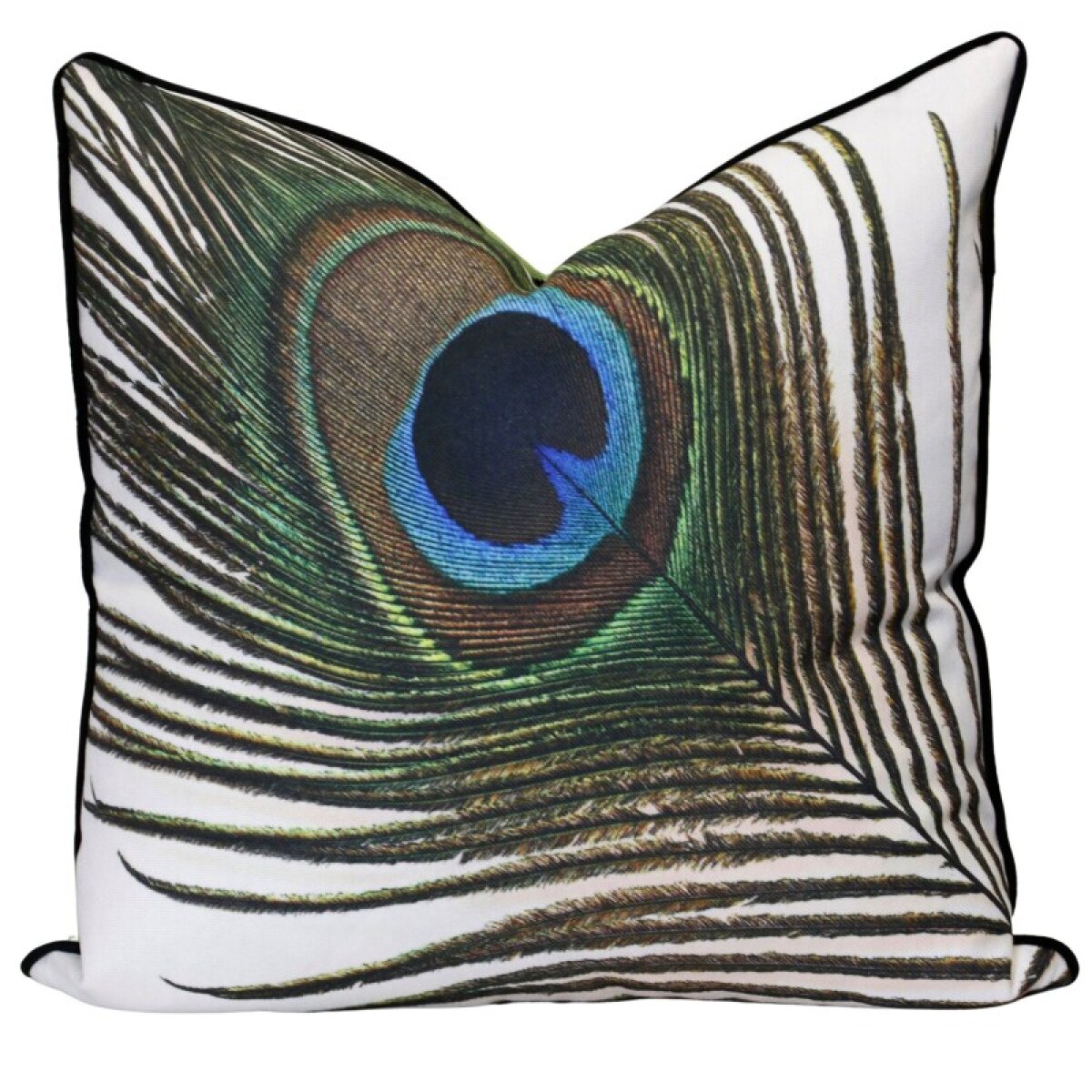f0dcfdb5da5db2db85d5d60d579679bb Norman Wyatt Home Peacock Designer Down Filled Pillow - Image 1