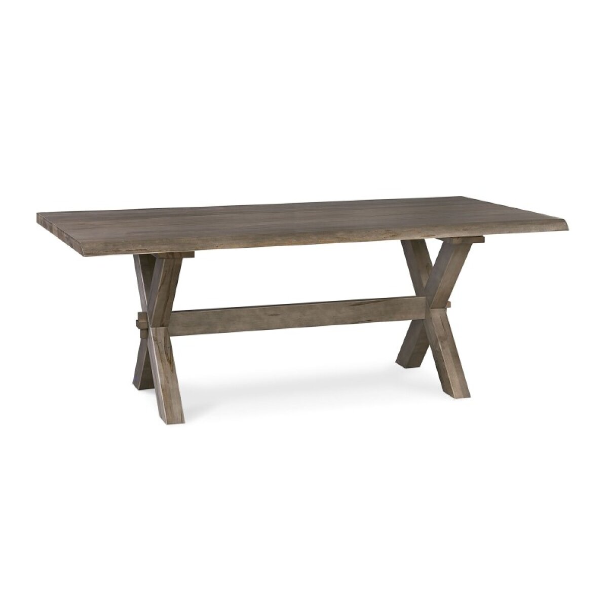 f17306a1bb18334acfd3f6bcb8cf9291 Crossbuck Live Edge Rectangle Dining Table - Image 1