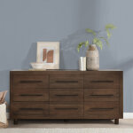 Jaxon Solid Wood 9dwr Dresser - Harvest Brown - Image 13