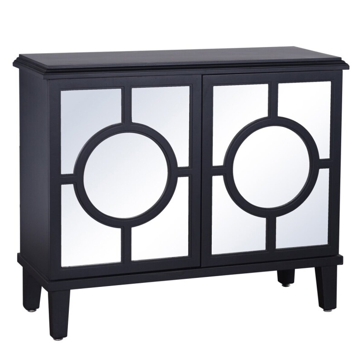 f1f7ede51d7b1e4d07322d924d0d489b Hollywood Cabinet Two Circle Patterned Doors In Contrasted Two Tone Finish - Image 1