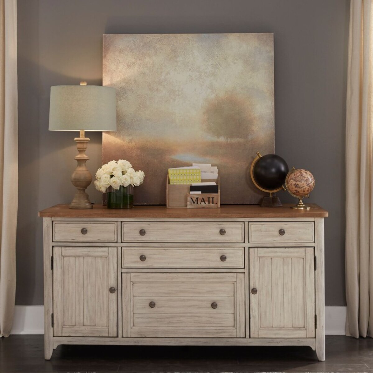 f229754a7fdd5b31c6e7880944e9e9e6 Farmhouse Reimagined Door Credenza - Image 1