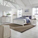 River Place Queen Panel Bed, Dresser & Mirror, Chest, Night Stand