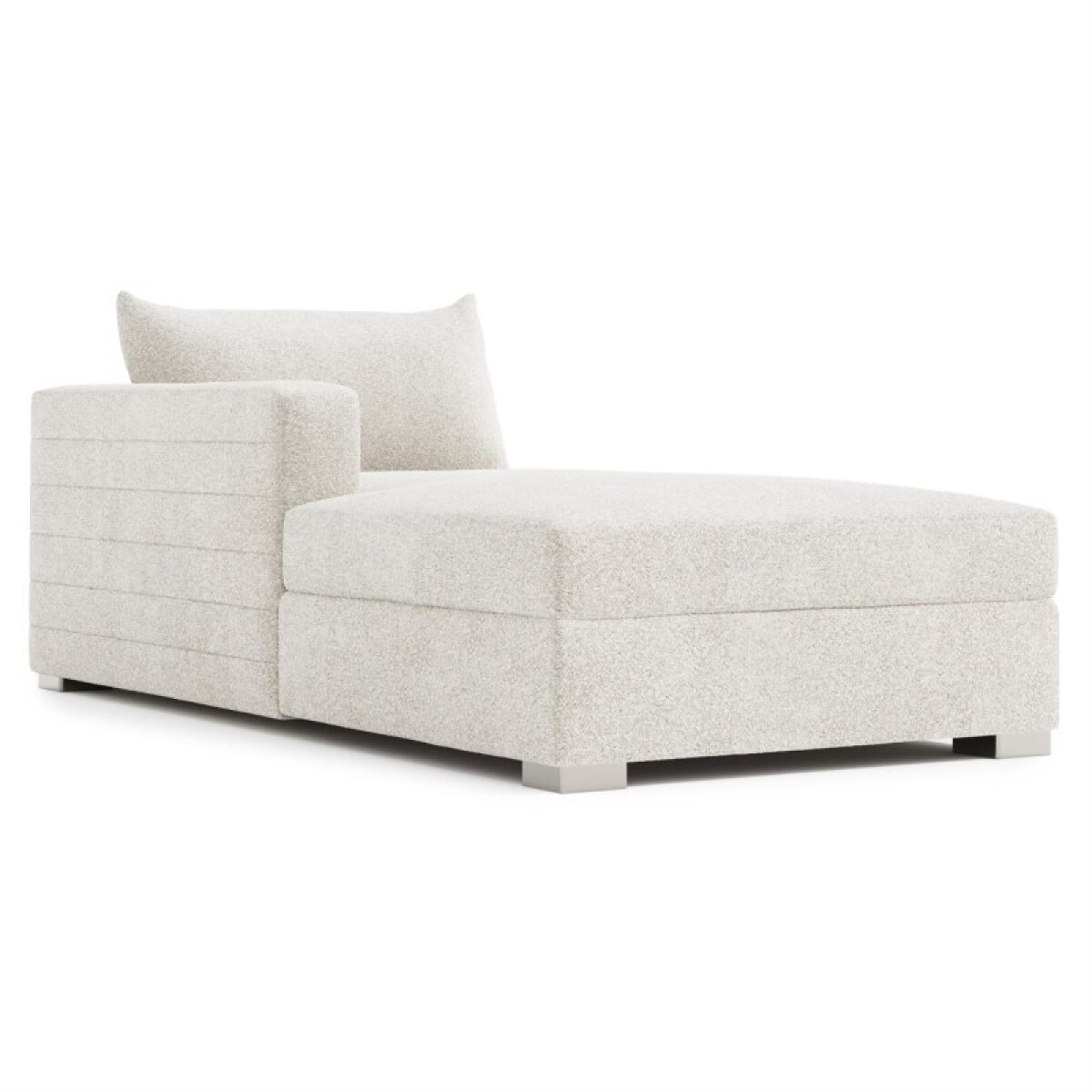 f2ab861003621a00d4a2c5d68d216504 Helena Fabric Left Arm Chaise Without Pillows Metal Foot - Image 1