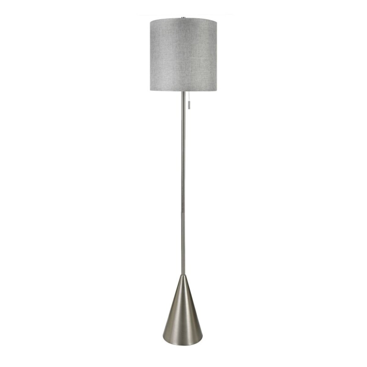 f2c2ee7f2b43800edc9130b54bc068b2 64"H SILVER METAL FLOOR LAMP, 1PK/2.10' - Image 1