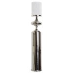 Aadi Candle Stand- Large | Nickle Plated Metal Base With Clear Glass