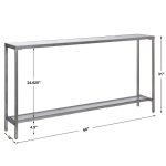 Hayley Console Table, Silver - Image 9