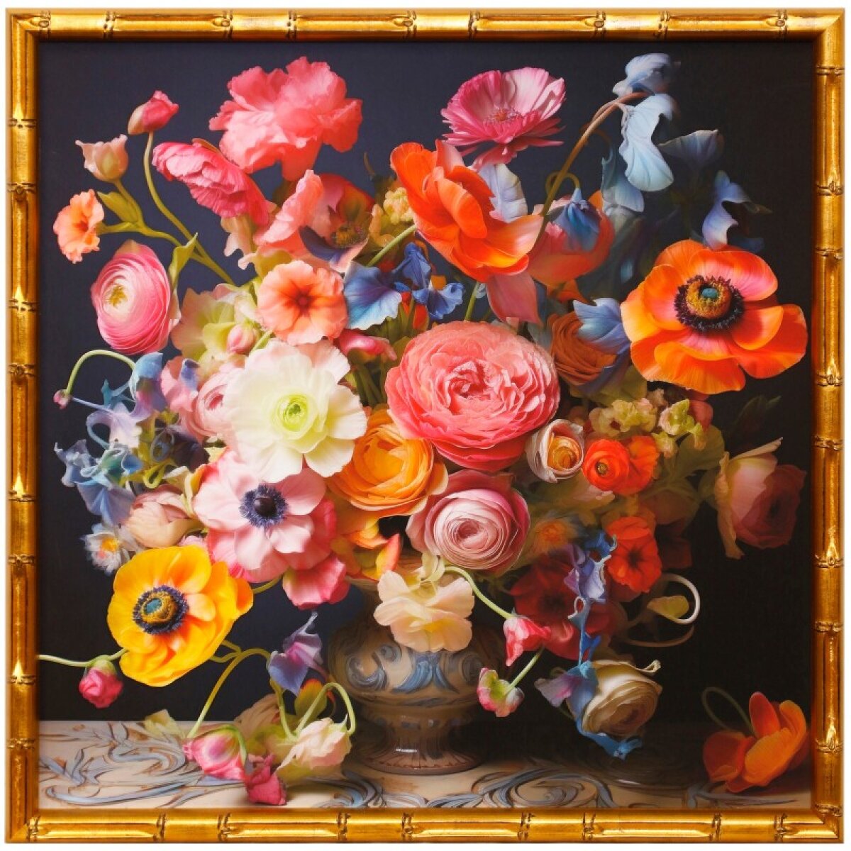 f34619646e7132e46959f56456727fb8 Floral 24 Framed Print Under Glass - Image 1