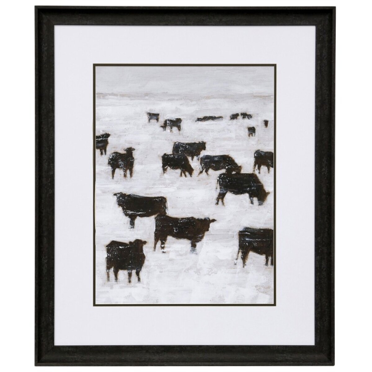f39dc41d11d0d20f5d934e25172c2c4c Winter Grazing Ii Framed Print Under Glass - Image 1