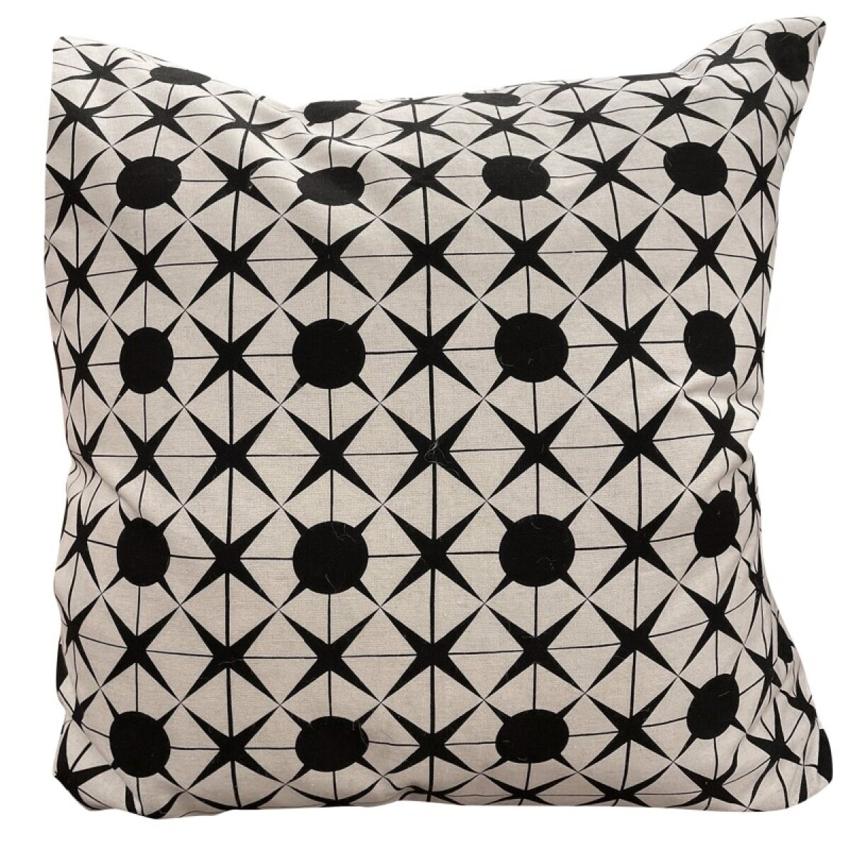 f3eef53df40f7826f53724b46dabbdad Dann Foley Lifestyle Down Feather Black And Tan Mid Century Modern Pattern Printed Pillow 24in - Image 1