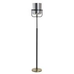 Charity Gold & Plated Silver Glass Metal Floor Lamp 6 Watts Led