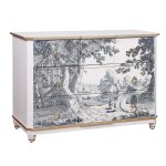 Dann Foley Lifestyle Willow White And Gold 3 Drawer Wooden Chest
