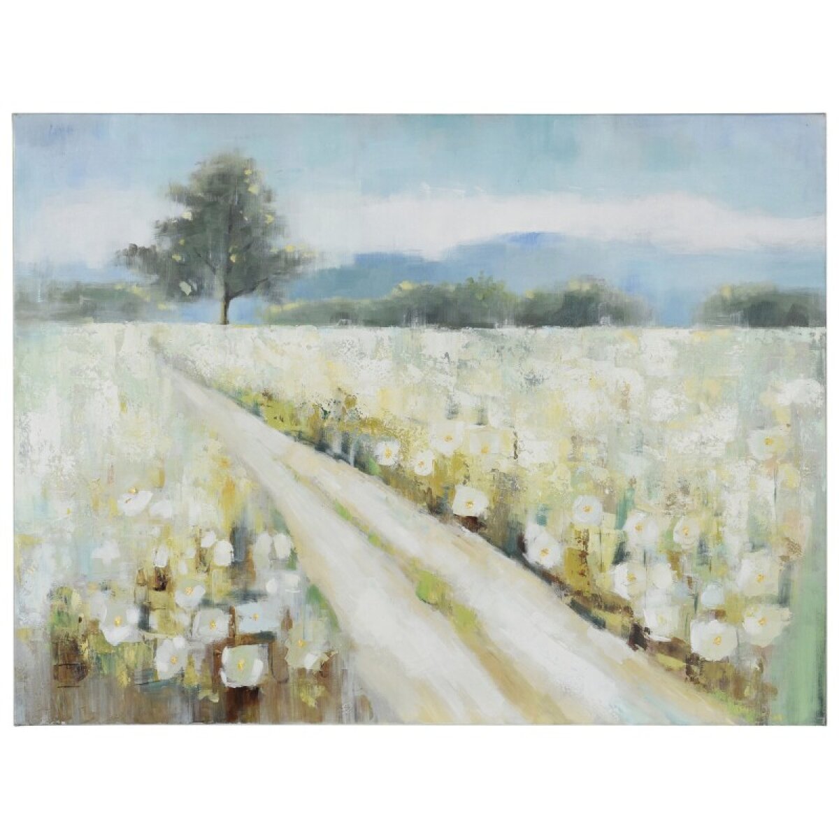 f538a452116e9907221506eb72977e0a Wildflower Pastel Hand Painted Landscape Polyester Canvas Art - Image 1