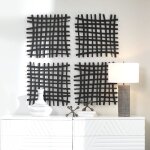 Gridlines Metal Wall Decor, Black - Image 4