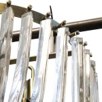 Ribbon Chandelier- Medium | Clear Crystal With Brass Finished Metal Base - Image 2