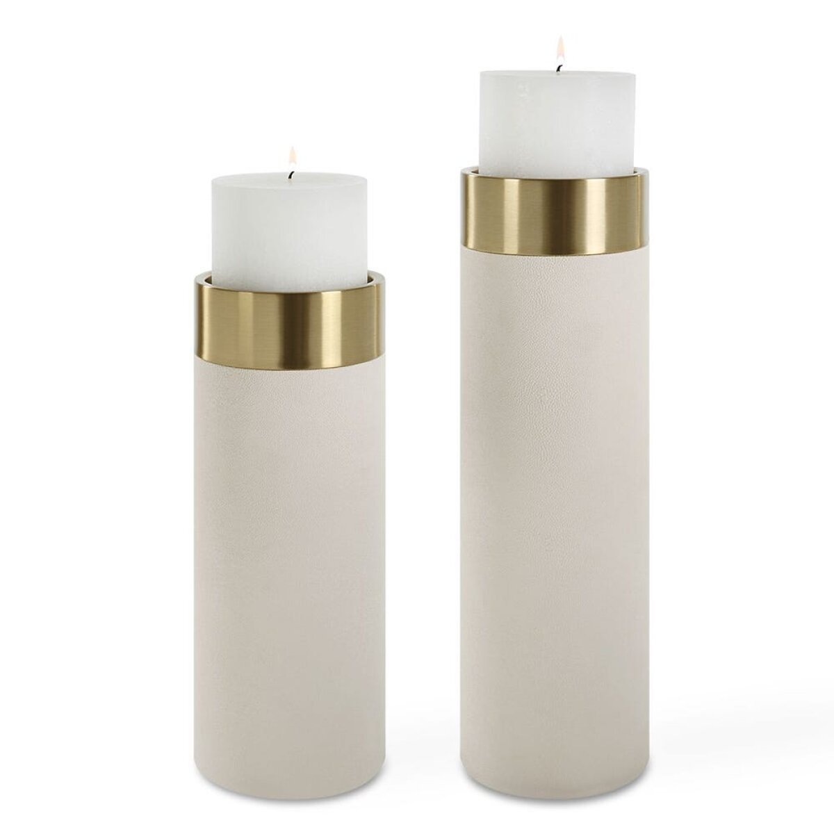 f5fa459aa8266a058bcd707825812474 Wessex Candleholders, White, S/2 - Image 1