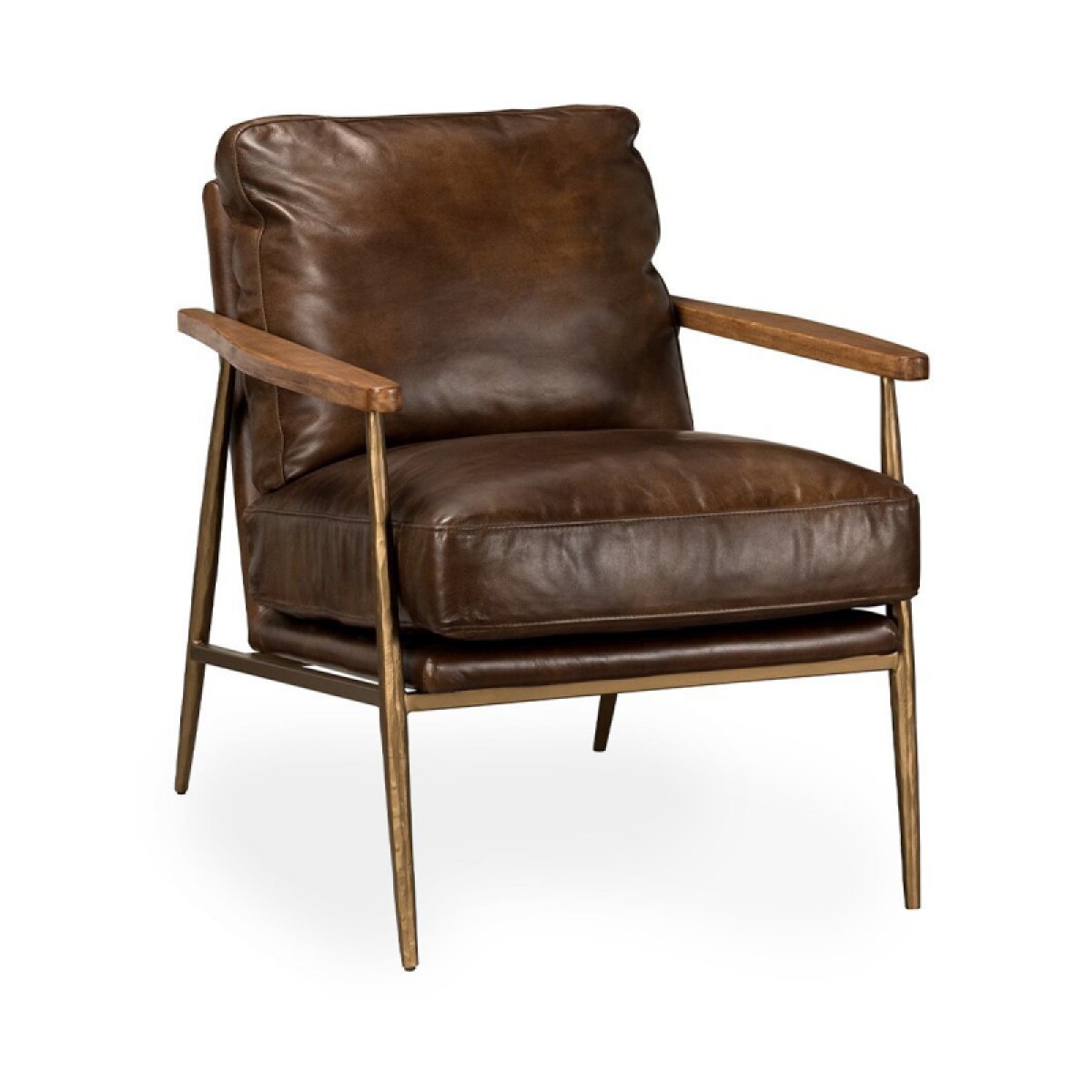 f64ecffdea4dab09632a9c65de55bd45 Christopher Leather Club Chair - Truffle Brown - Image 1