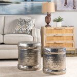 2 Piece Colthurst Silver Stools - Image 4