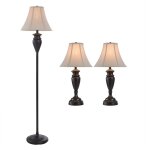 Qb-dunbrook Steel Multi Pack Set Includes 2 Table Lamps Floor Lamp Natural Linen Shades - Image 8