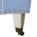 Dann Foley Lifestyle Baby Blue Upholstered Sofa On Casters - Image 5