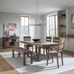 Brook Bay Optional 6 Piece Trestle Table Set