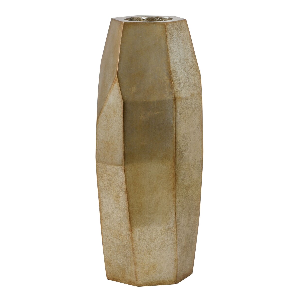 f8664b799022d49e0a539239432207fb Terris Vase- Gold | Distressed Gold Finish On Resin - Image 1