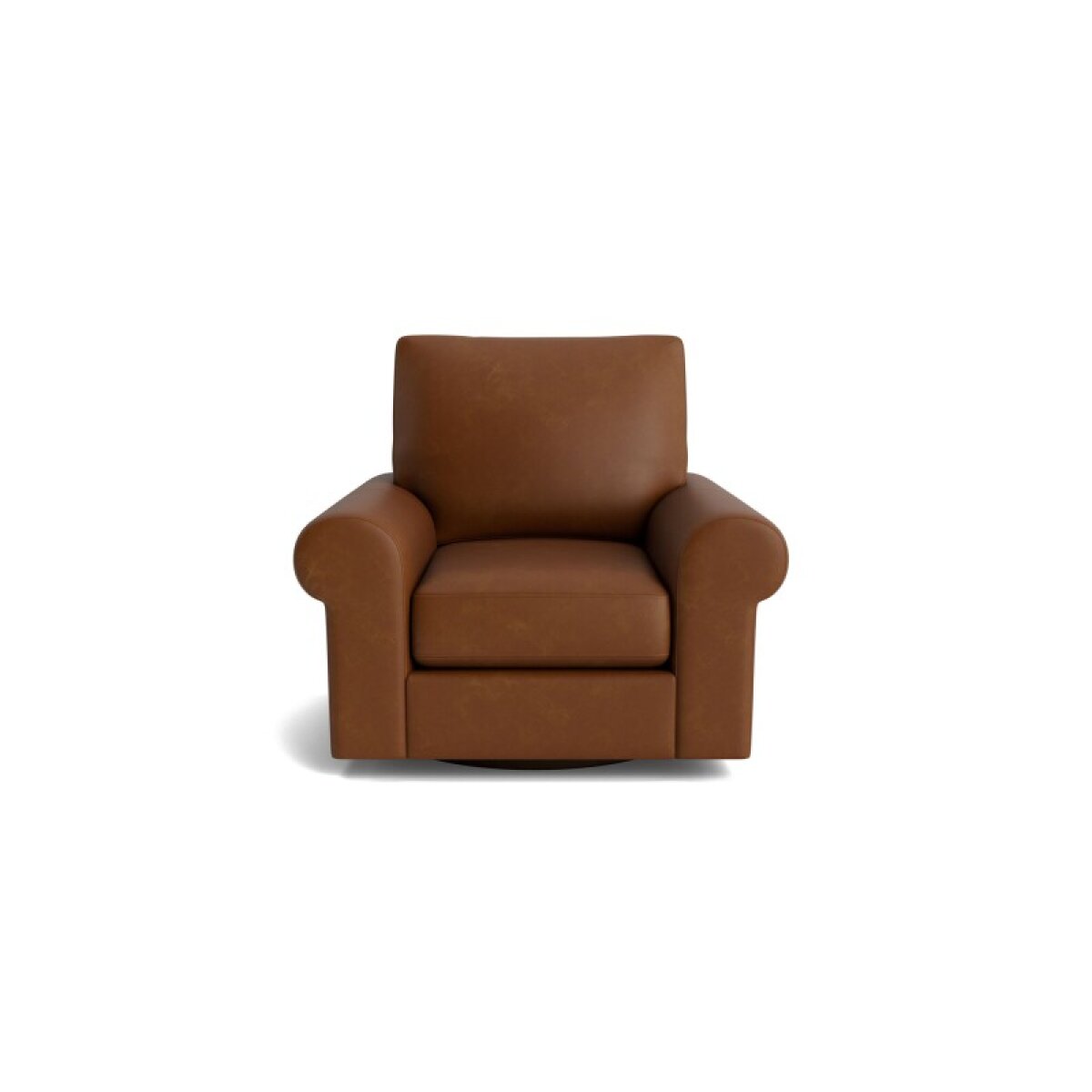 f87c6cc8c20ab190631e4b8c7c6f0f73 True Custom™ True CustomĀ® Leather Large Roll Arm Swivel Chair - Image 1