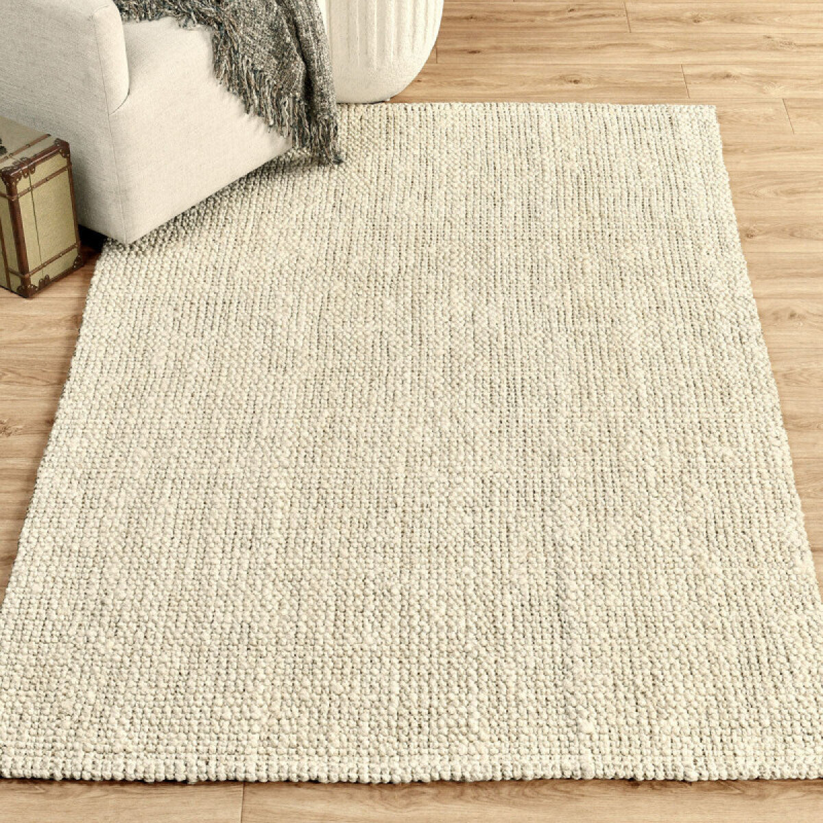 f884816c5d25dde74f5c0ca557e05355 Chunky Loop Rug - Ivory / 8'x10' / Rug - Image 1