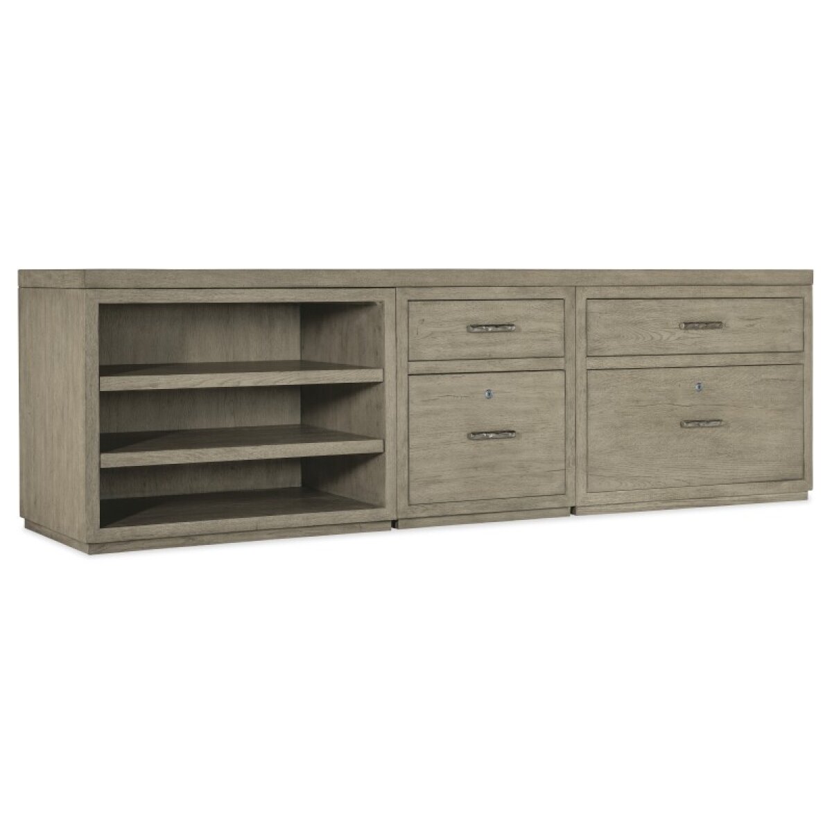 f88821ac2507f5bdc5692cc3c5c51637 Home Office Linville Falls Credenza - 96in Top-Small File-Lateral File and Open - Image 1