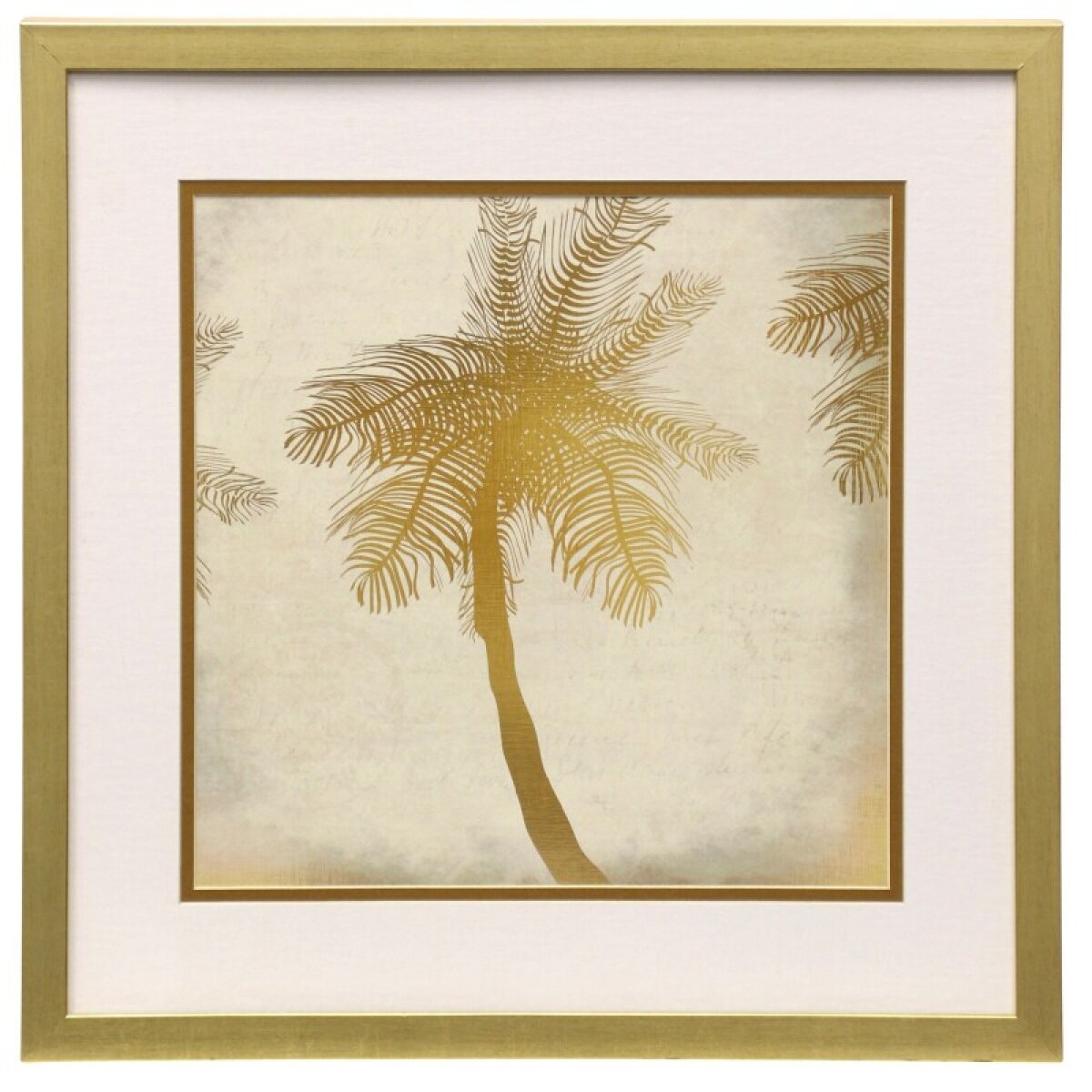 f89b11dcf7512f177bab084aa2337d0c Golden Palm I Framed Print Under Glass - Image 1